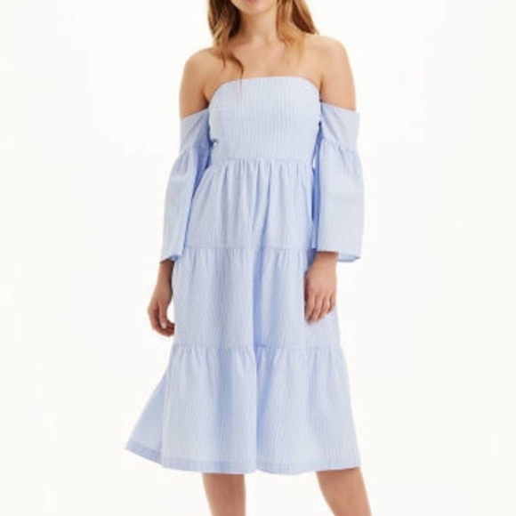 Club Monaco Blue Rhodas Midi Dress - Picture 1 of 8